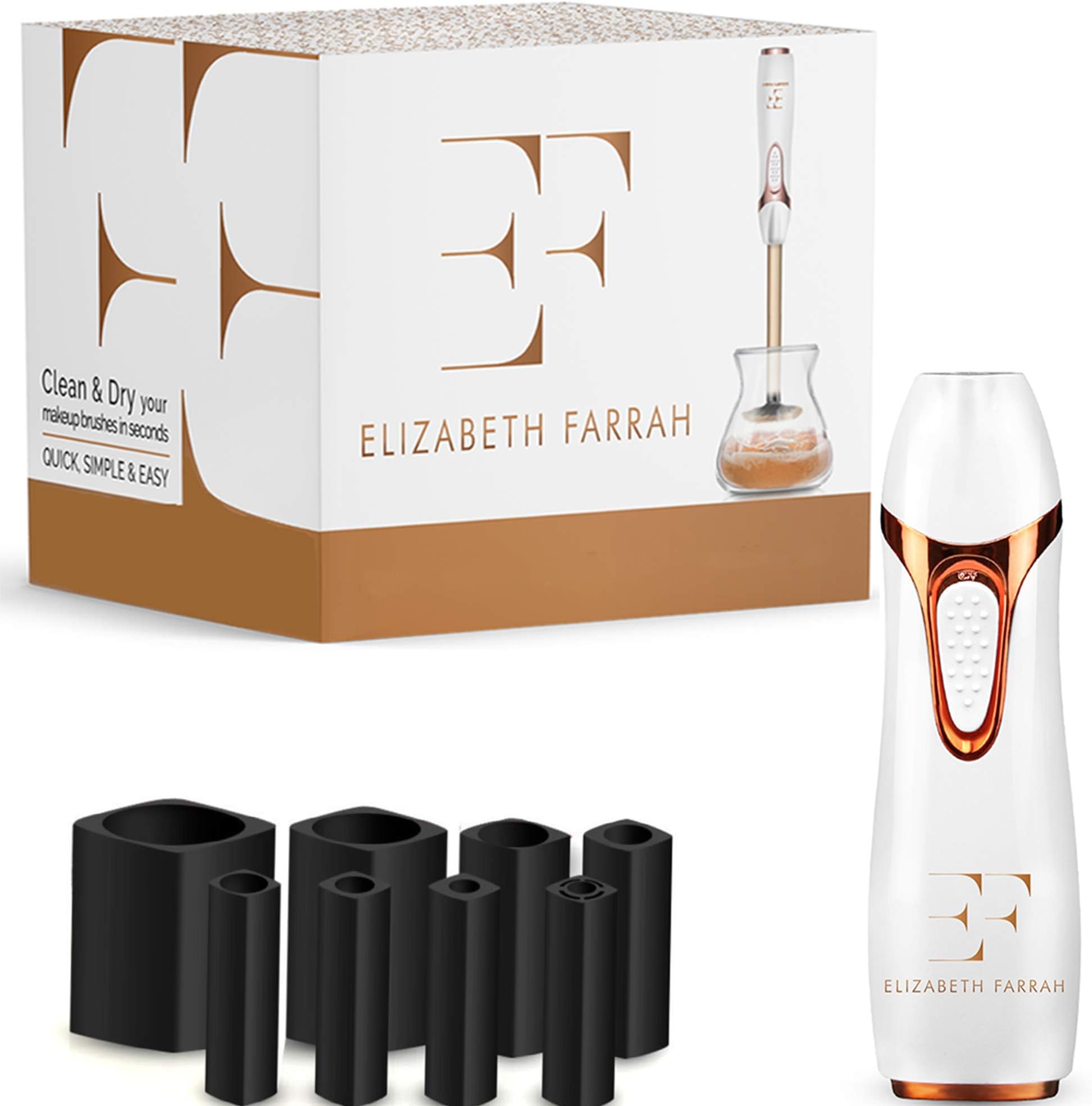 Pro-Makeup-Brush-Cleaner-Dryer - It Washes-Dries In 30 Seconds For Best-Result. Has 8 Collars For Beauty-Make-Up-Brushes. It Is An Automatic-Electric-Professional-Premium-Kit