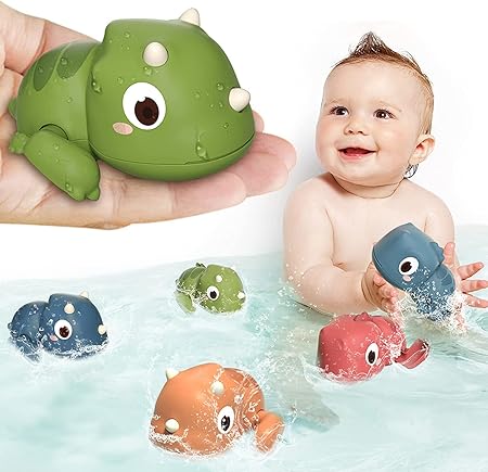 laypuny Baby & Toddler Toys,Bath Toys LAYPUNY Baby Bath Toys 6 Pack Dinosaur Floating Wind Up Swimming Pool Games Cute Kid Bathtub Toys for Toddlers 1-3 2 4 5 6 +Years Old Boys Girls (6 sets)