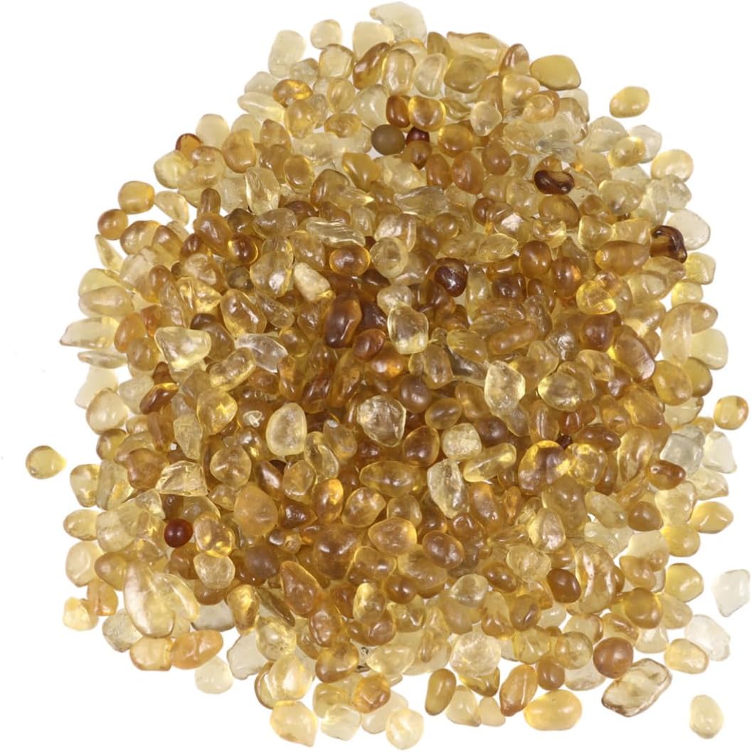 Colorful Glass Gravel for Fish Tank Decoration 500g Amber Style 5-9mm Size for Home Aquariums and DIY Projects