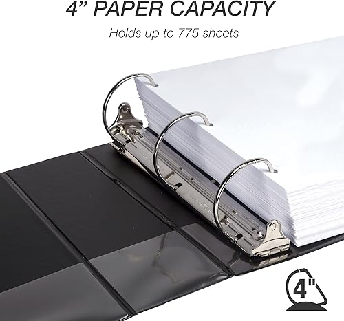 Vista 206 de Samsill Carpeta duradera de 1.5 pulgadas, fabricada en los Estados Unidos, carpeta de anillos en D, carpeta transparente personalizable, surtido