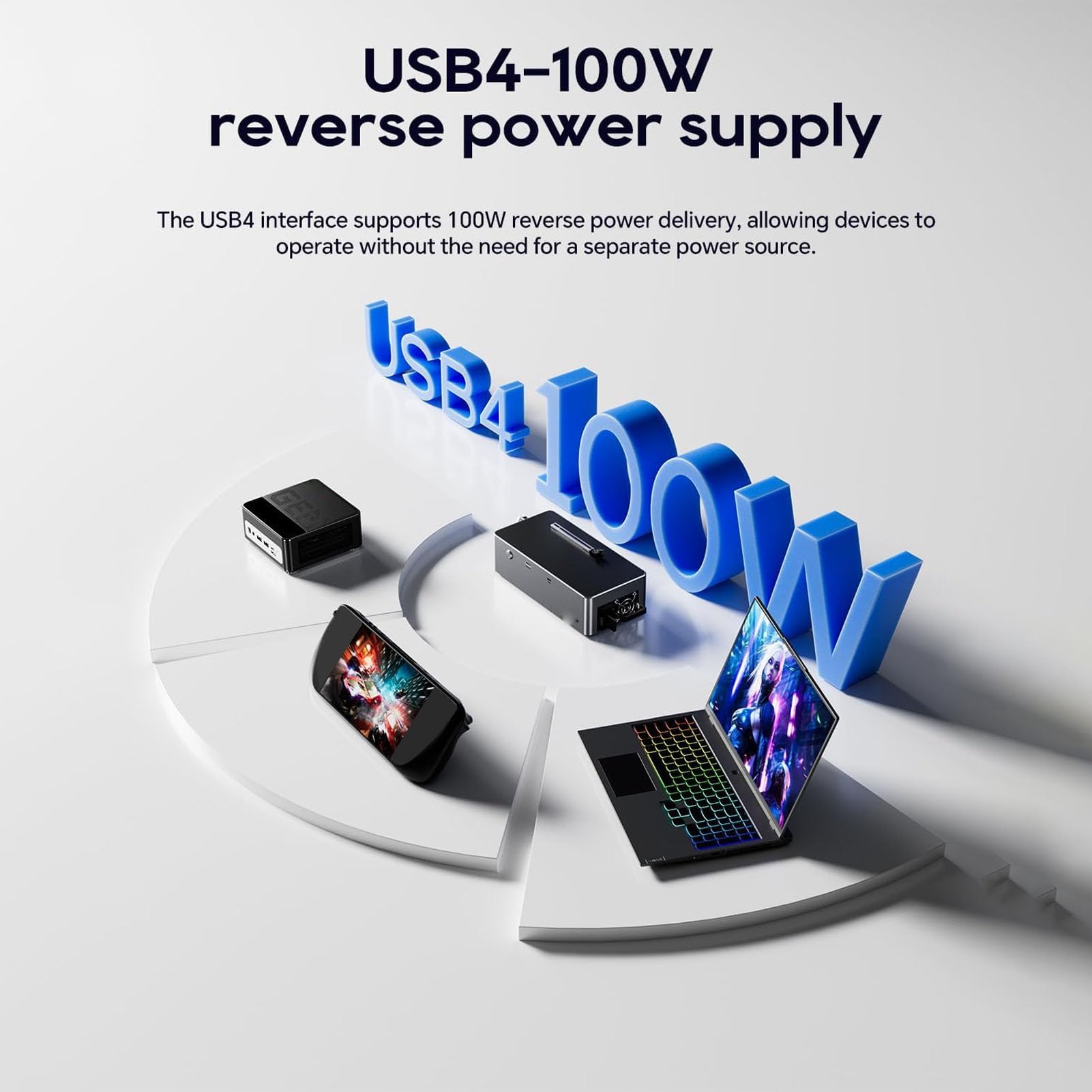 Tosuny Zewnętrzna Stacja Dokująca GPU, Stacja Dokująca Karty Graficznej z Zasilaczem 800 W, łączność Oculink i USB4, Obsługa Procesora Graficznego o Mocy do 600 W do Edycji Wideo W (Wtyczka brytyjska)