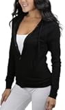 ToBeInStyle Women’s Long Sleeve Full Zip Hoodie Jacket Lightweight w/Pouch Pocket & Drawstring