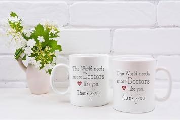 QASHWEY Doctor Mug, Doctor Gifts Coffee Mugs, DoctorAppreciation Gifts, Doctors Tea Cup Gift for Women Men, The World Needs More Doctors Like You DoctorCoffee Cups Ceramic 11oz