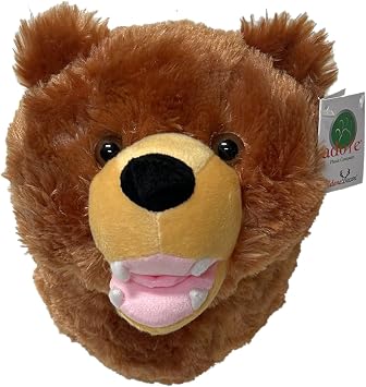 Adore 12" Kodiak The Brown Grizzly Bear Plush Stuffed Animal Walltoy Wall Mount