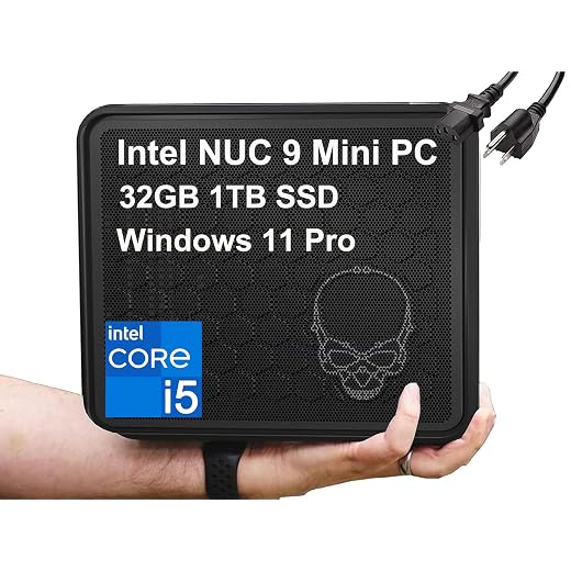 Intel NUC 9 NUC9i5QNX Mini PC Business Desktop (Intel 4-Core i5 (>i7-1065G7), 32GB RAM, 1TB SSD) Support 3 Monitors, 2 x Thunderbolt 3, HDMI, WiFi 6, Ethernet, 3-Yr WRT, Win 11 Pro