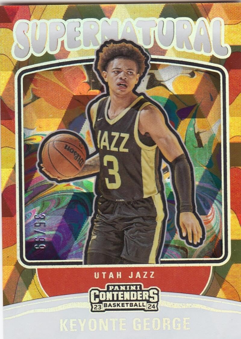 Basketball Trading Card 2023-24 Panini Contenders Supernatural Playoff Edition #5 Keyonte George NM Near Mint 35/99 Jazz