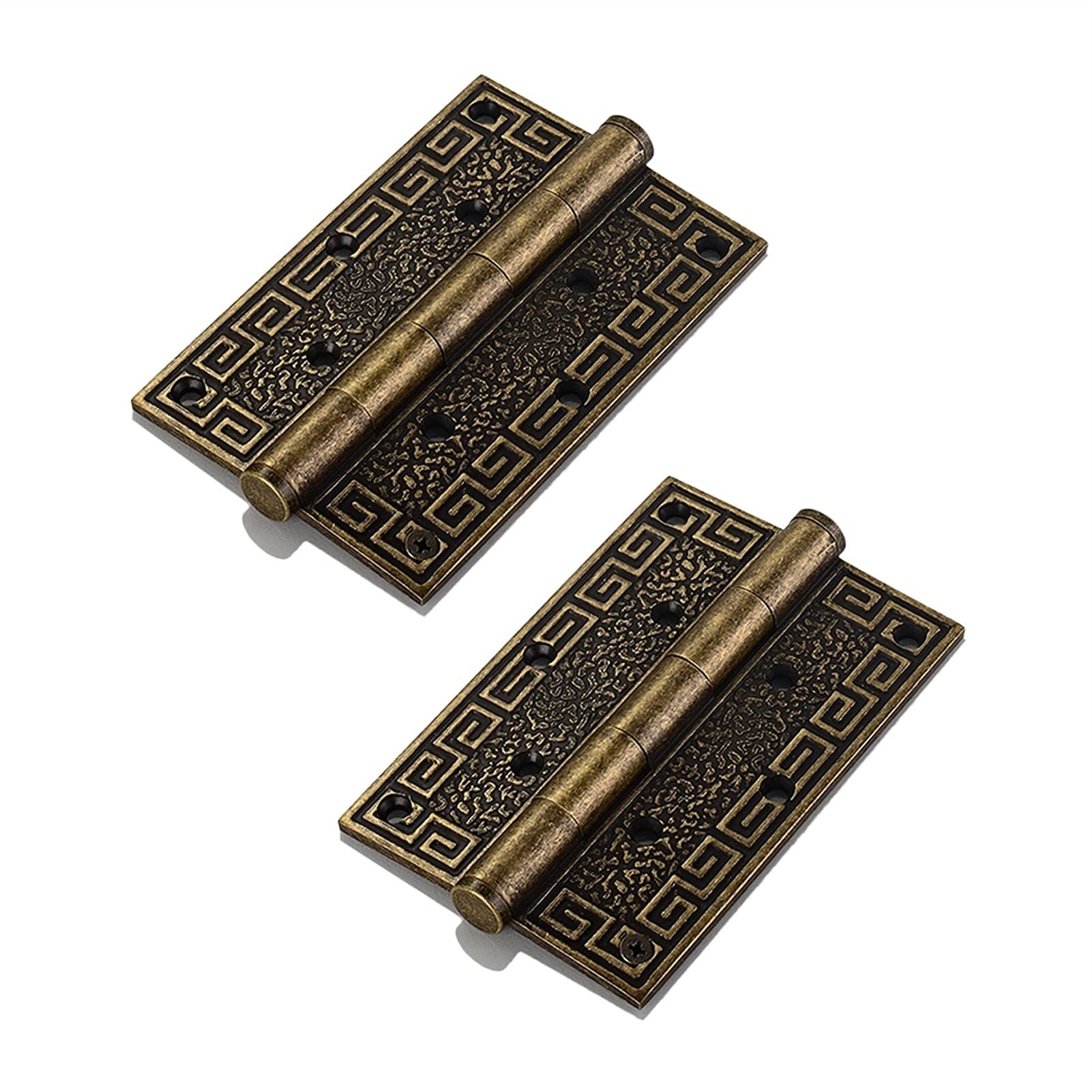 2 pcs,Pure Copper Silent Bearing Door Hinges, Used for Bedroom Doors, Bathroom, Etc(Nickel Bronze)