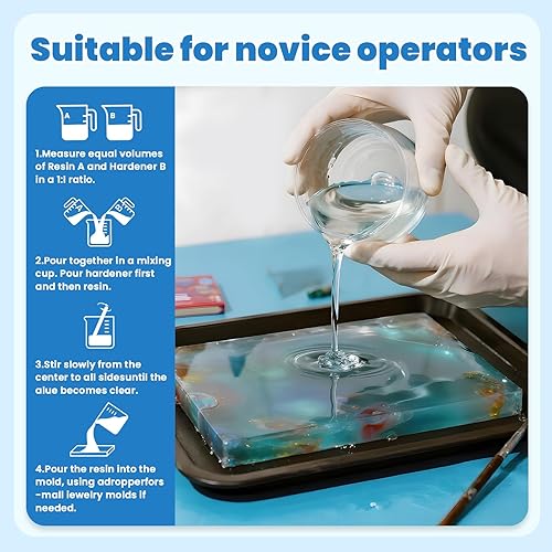 Miniatura 7 de Resina epoxi de 2 galones, epoxi transparente 11, 4 × resistente a los rayos UV, apta para alimentos, resina profesional para fundición de arte,