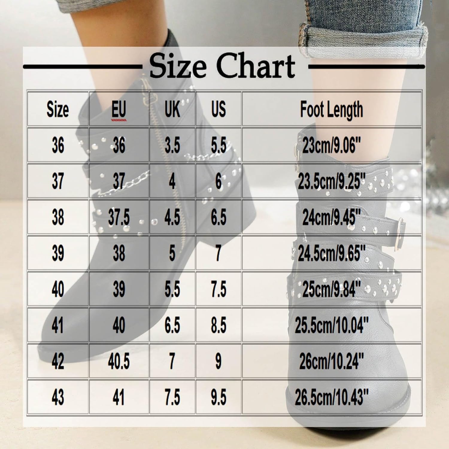 Women's Rhinestone Buckle Ankle Boots Chunky Heel Leather Boots Side Zipper Vintage Ankle Booties for Ladies