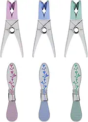 Prendedor de roupa Leaf Emborrachado, 10 Peças, Multicor, Flash Limp