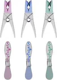 Prendedor de roupa Leaf Emborrachado, 10 Peças, Multicor, Flash Limp