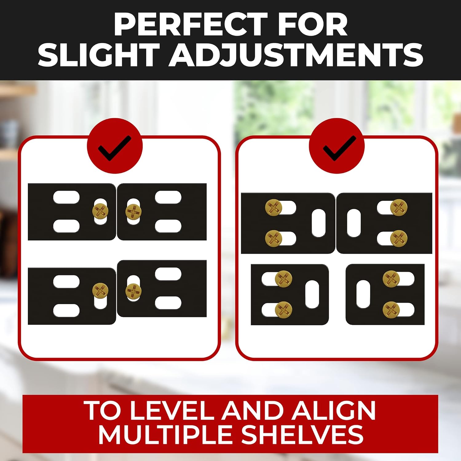 Set of 4 Floating Shelf Brackets Heavy Duty (1/4 inch Thick Baseplate) Painted Black Mild Steel/Bracket for Hidden Wall Shelves Support Hardware Mount Kitchen/Nursery Decor (10 inch Rods)