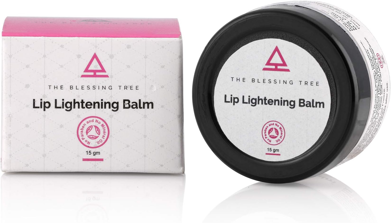 The Blessing Tree Lip Lightening Balm for Dark Lips with Shea Butter, Strawberry and Sunflower Oil (Natural Pink, 15gm)