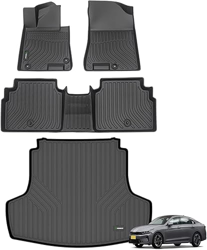 -Alfombrillas y forro de carga para Kia K5 2021-2025 (solo modelos FWD) EXLXLXSGTGT-Line y Hyundai Sonata 2020-2024 Juego completo de forros