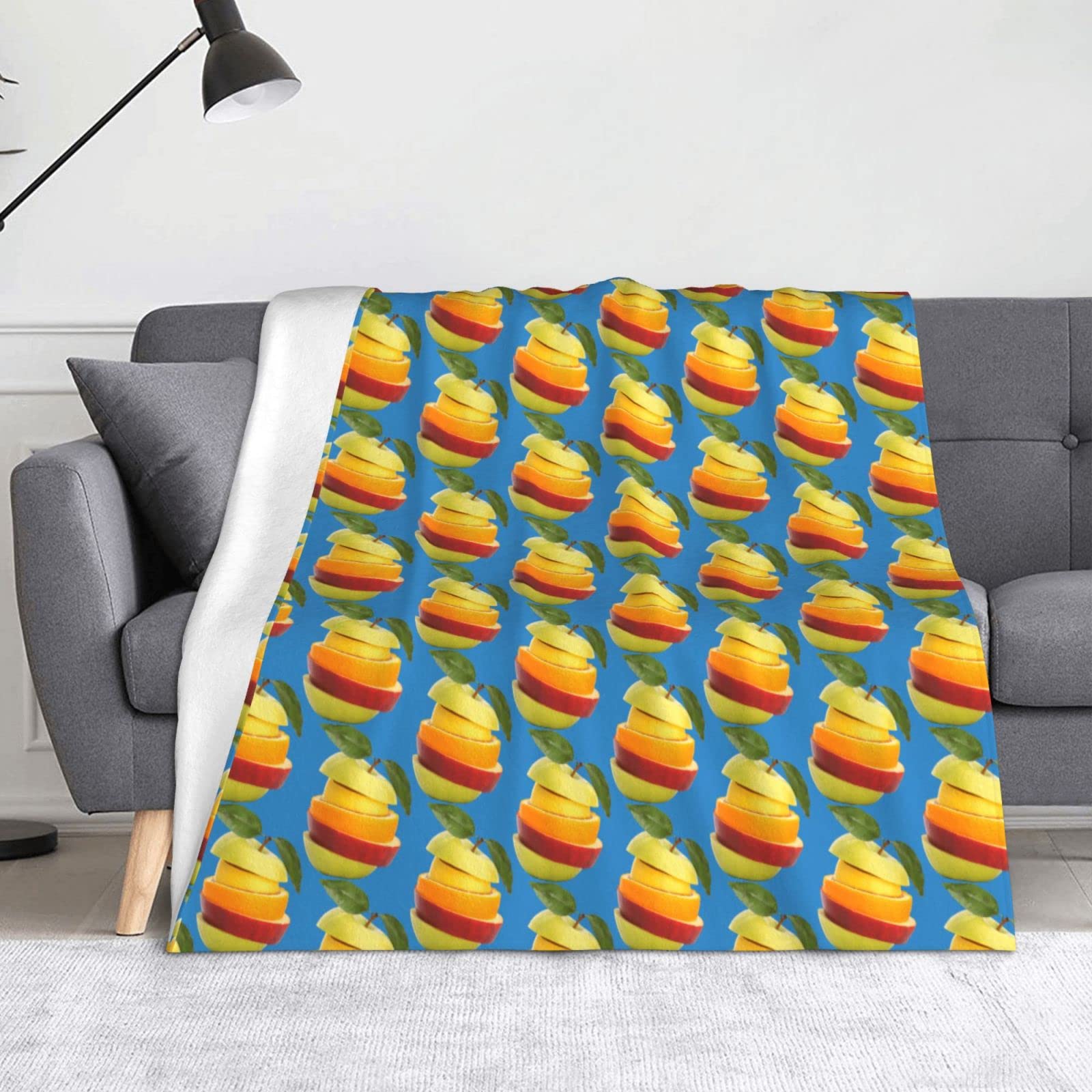 Couverture polaire douce Huge Tasty Fruits pour canapé et salon