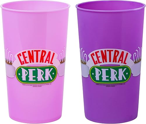 Silver Buffalo Friends Central Perk Logo - Juego de 2 tazas que cambian de color, 20 onzas 14oz We Were On A Coffee Break