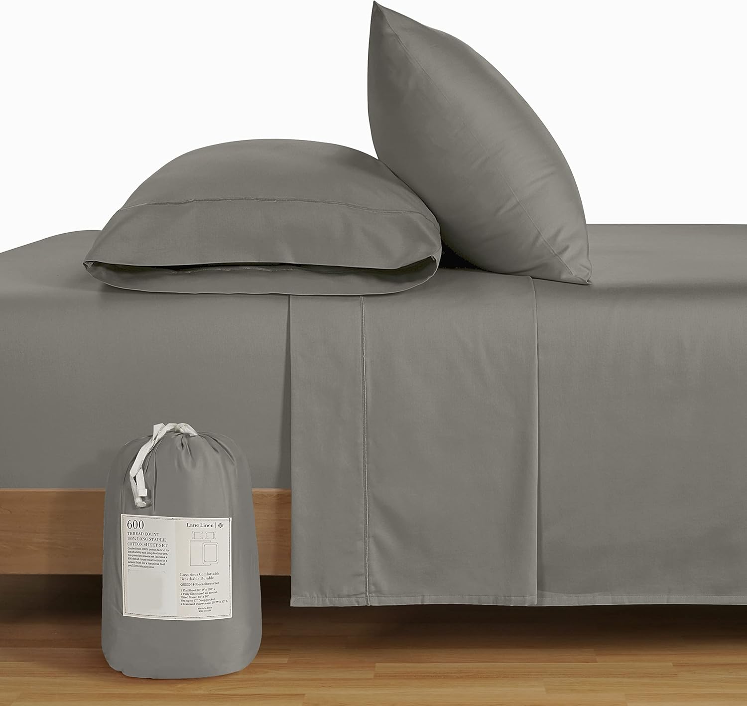 100 Cotton King Sheets 600 Thread Count 4 Pc King Sheets