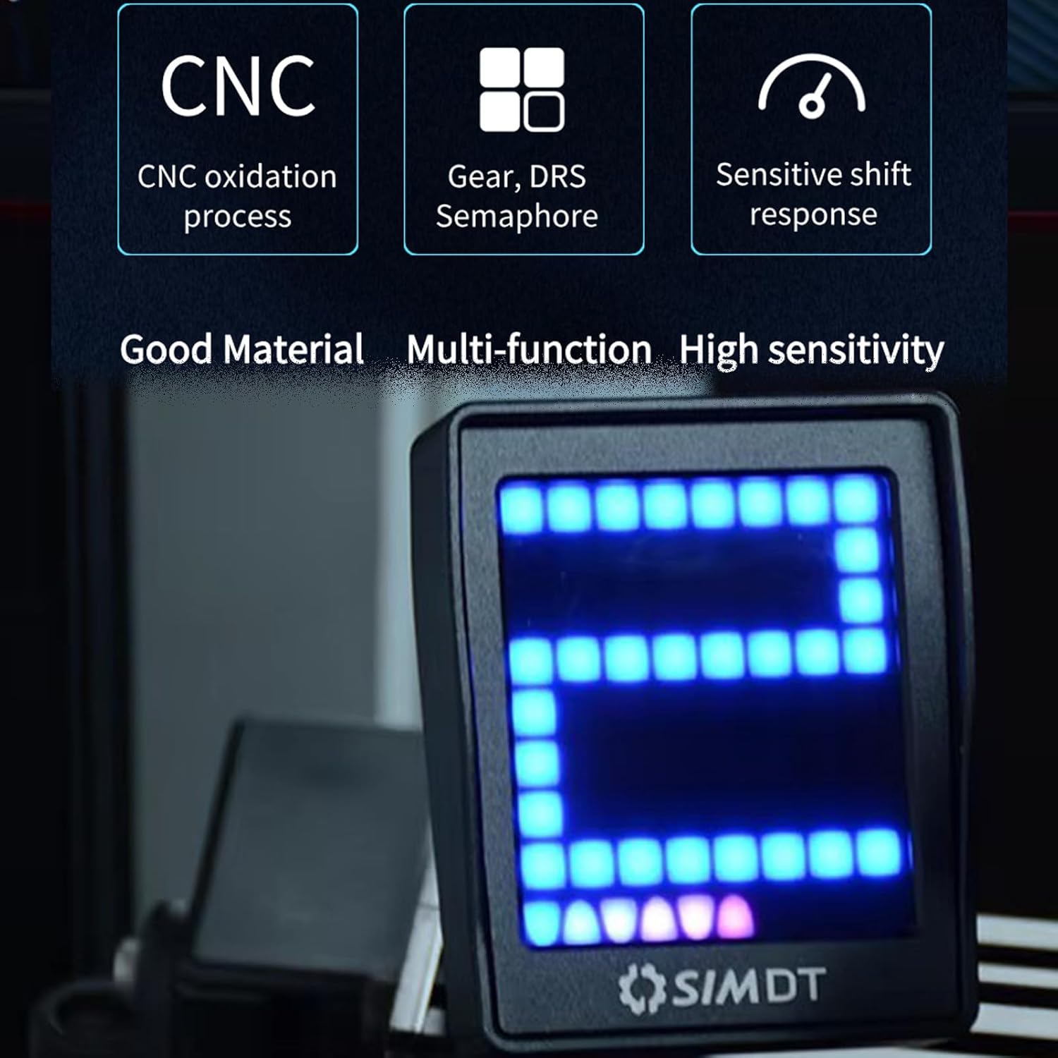 Obokidlyamor 2nd Generation 7-Color Tachometer For ThrustmasterT300/T300RS;Gear Speed Display Speedometer For Logitech G29 G923 G920 G27;MOZA R5 PXN V10 (Style-2)