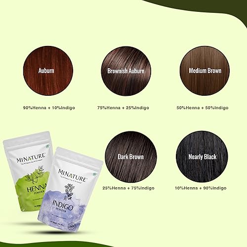 Miniatura 6 de Mi Nature - Polvo de henna pura (Lawsonia Inermis) 16.01 oz (16 onzas)  Tratamiento natural para colorear y acondicionar el cabello a base de