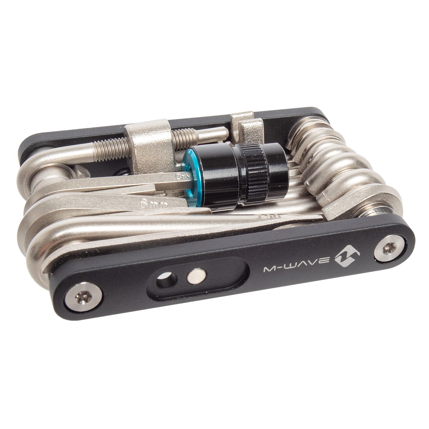 M-Wave Fahrrad Multitool, 21 in 1, CrV-Stahl, CO2-Adapter, Kettennieter, Speichenschlüssel, POCKET F21