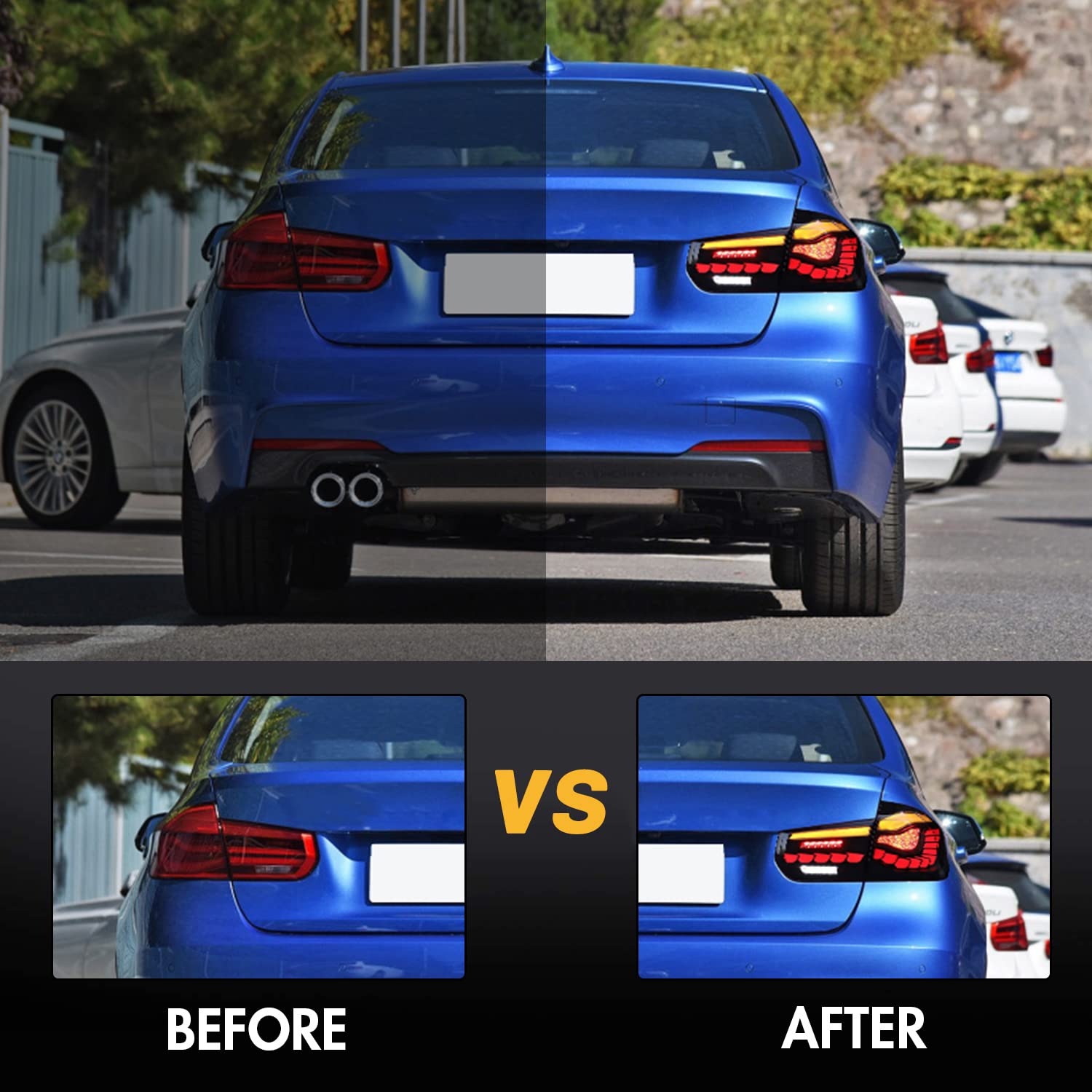 New Taillights for BMW F30 Tail Lights 2013-2018 328i Tail Light Assembly  320i 335i Accessories Led Sequential Turn Signals Dynamic Startup Custom  GTS ...