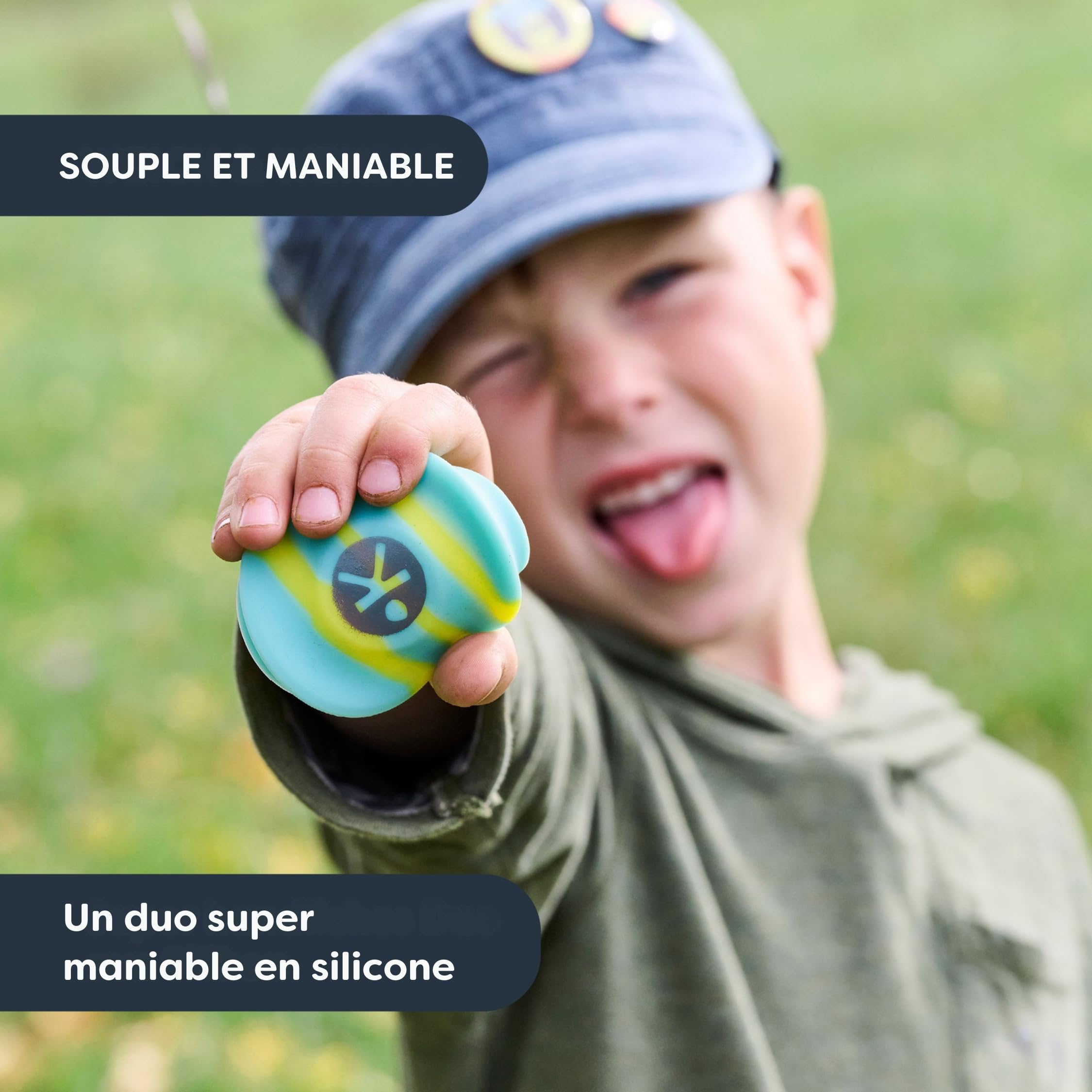 Terra Kids Set de 2 Frisbees de Poche – Mini disques en Silicone – Rose/Jaune – Dès 4 Ans – Idéal pour Le Parc, la Plage et Le Camping – 2013456001