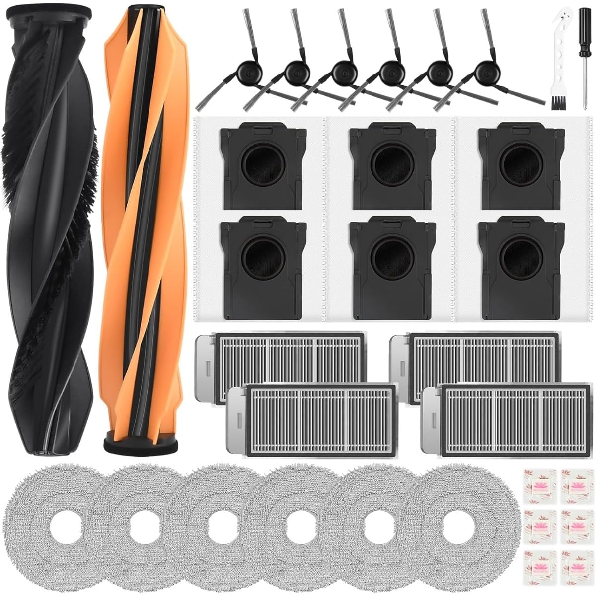Inf Replacement Accessory Kit Compatible With Dreame Series X50/L50/L40 And Mova V50 Ultra - Complete Maintenance Kit With Brushes, Filters And Wipes