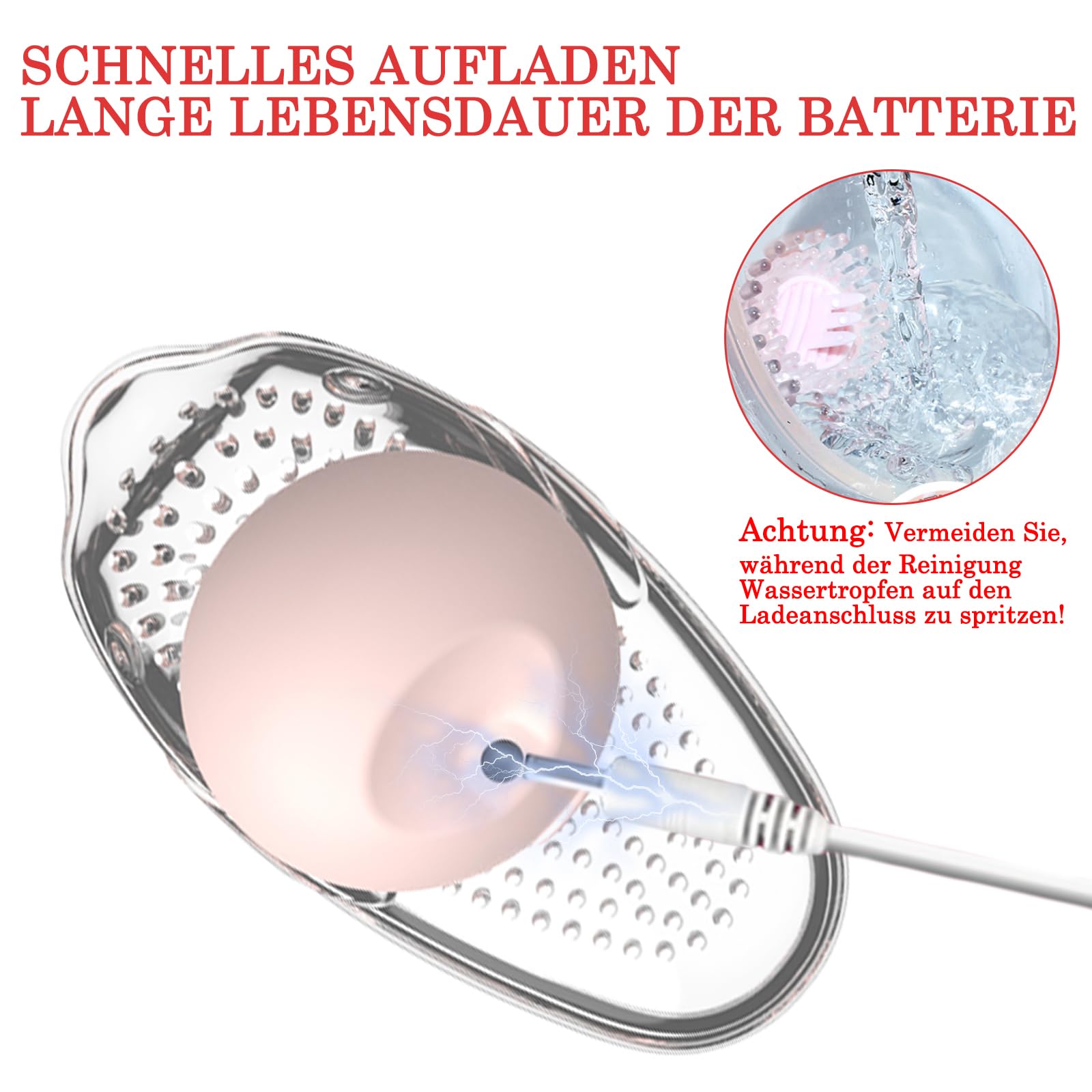 BDSMYEE Suceurs Mamelons Vibromasseur avec Ventouse clitoridienne Vibromasseurs, Jouet sexuel transparent et visible Clitoris Sucker, Tétons Stimulation sexuels pour Femmes Couples