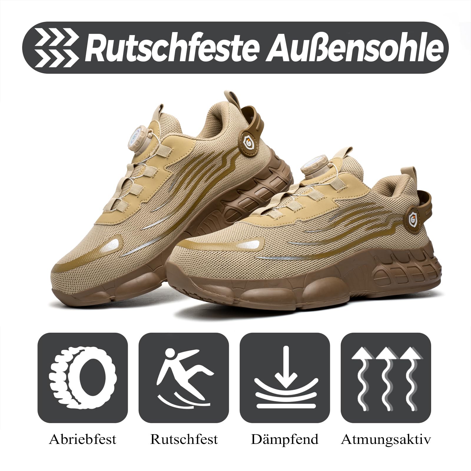 Arbeitsschuhe Herren Damen Sicherheitsschuhe Stahlkappenschuhe Atmungsaktiv rutschfeste Sportlich Safety Shoes 36-46 EU