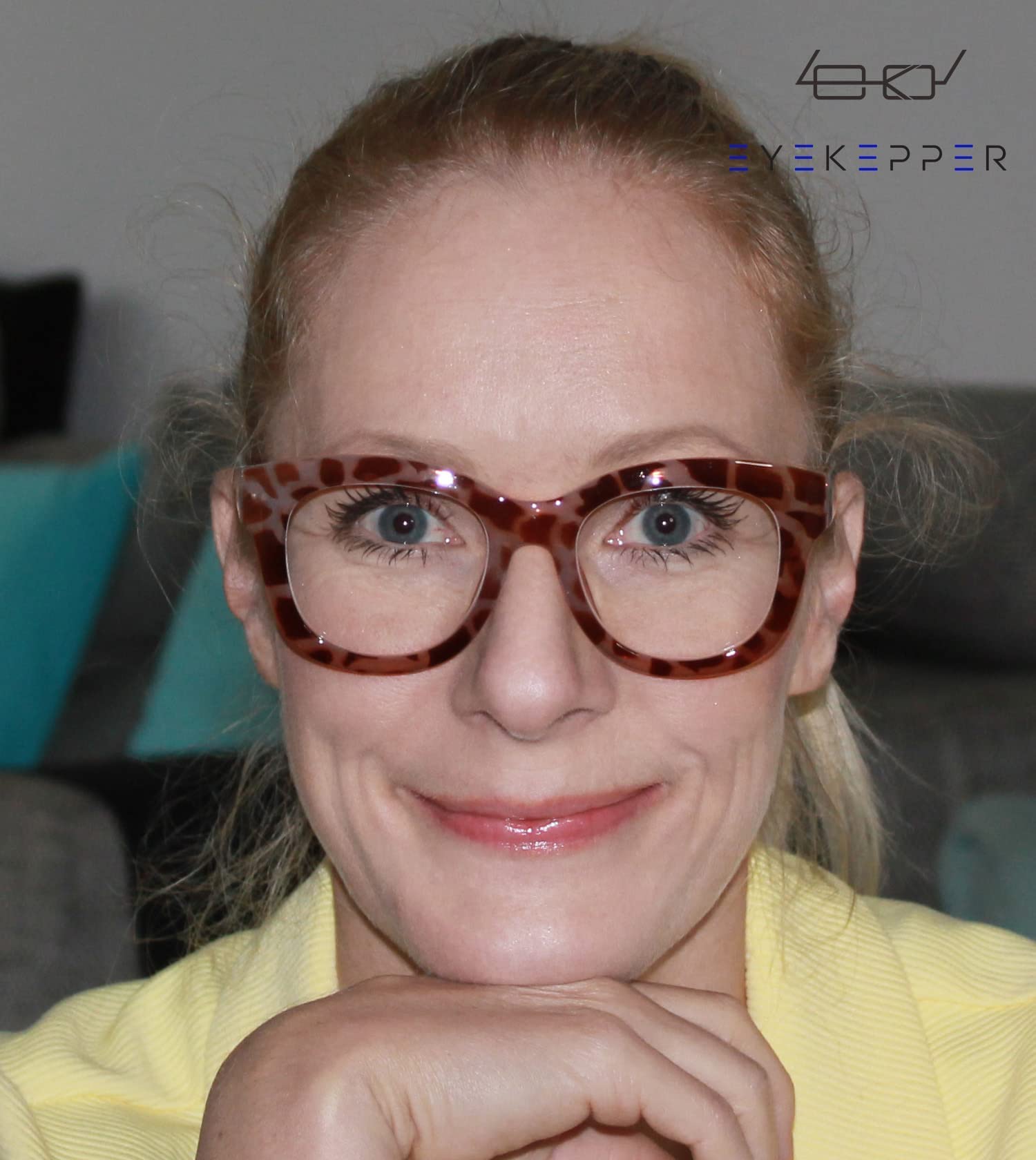 Eyekepper Oversized Reading Glasses - Retro Readers for Women Reading - Transparent Frame +3.00