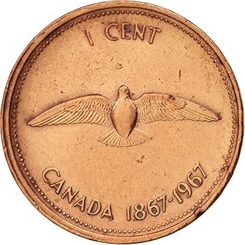 Amazon.com: 1967 Royal Canadian Mint 1 Cent Canada Coin