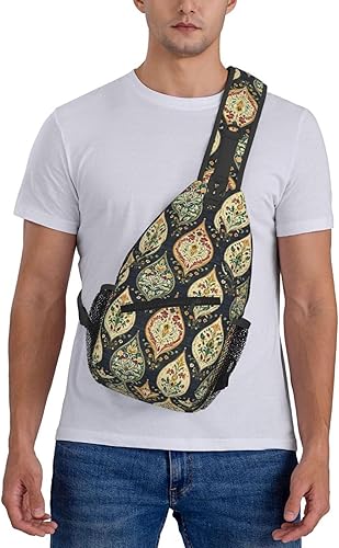 Miniatura 7 de Small Crossbody Bags for Women Men - Vintage Pattern 1 Print Adjustable Shoulder Bag Fanny Packs Belt Sling Bag Crossbody Purses Backpack for Travel