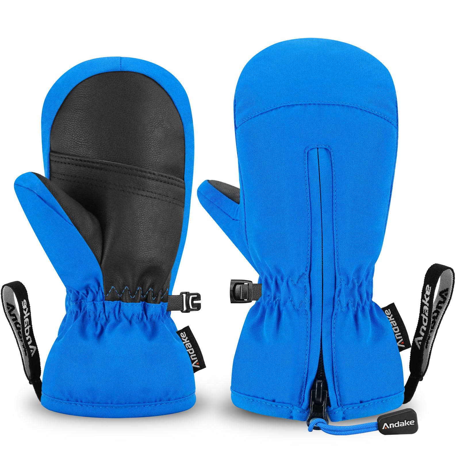 Andake Children's Ski Gloves, 3M Thinsulate 2-7 Years Boys and Girls Winter Warm Waterproof Windproof Thermal Mittens for Skiing, Snowball, Ice Skating and Winter Sports