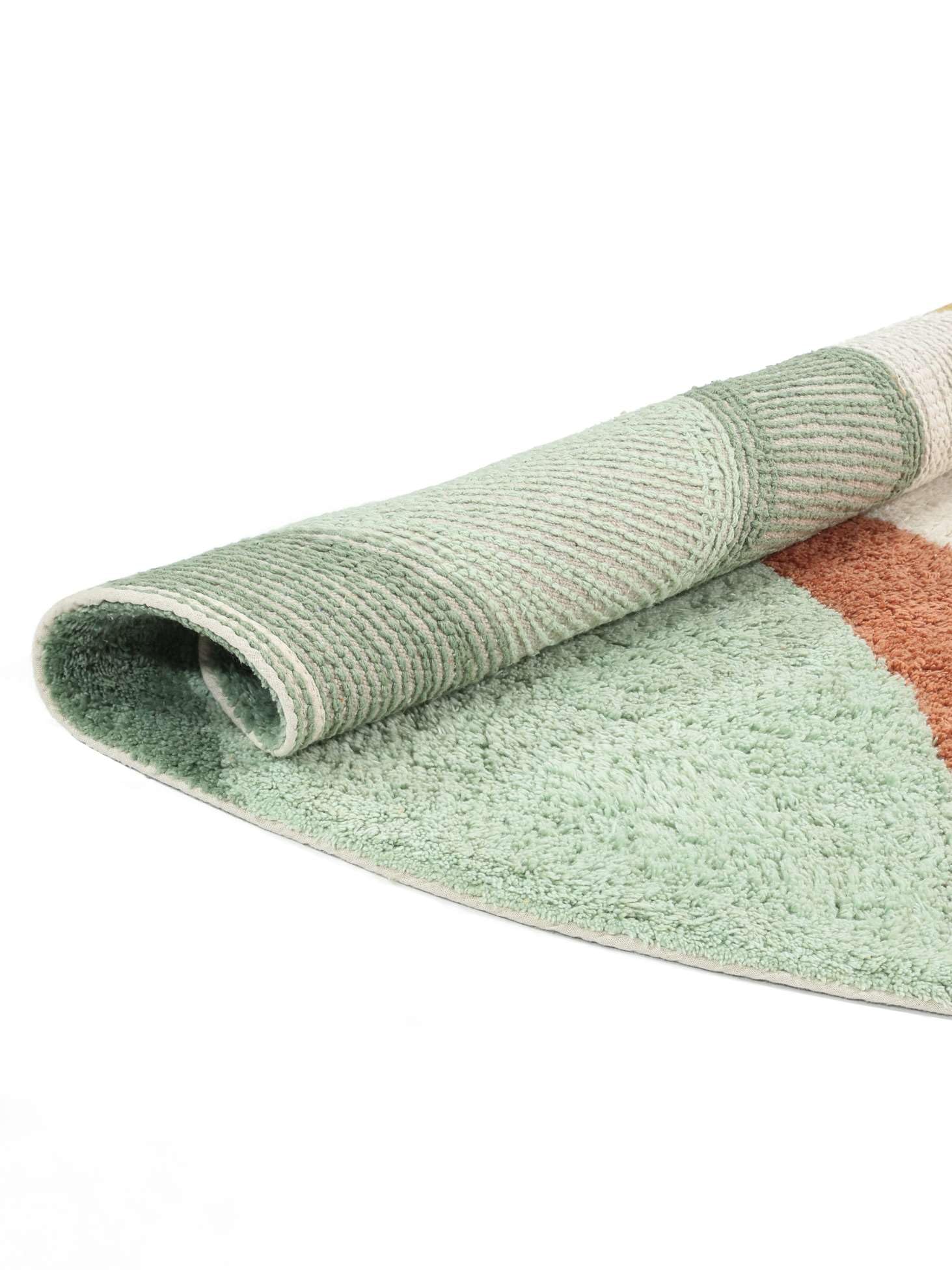 RugVista Oceana Alfombrilla de baño, Redondo, Ø 90 cm, Multicolore