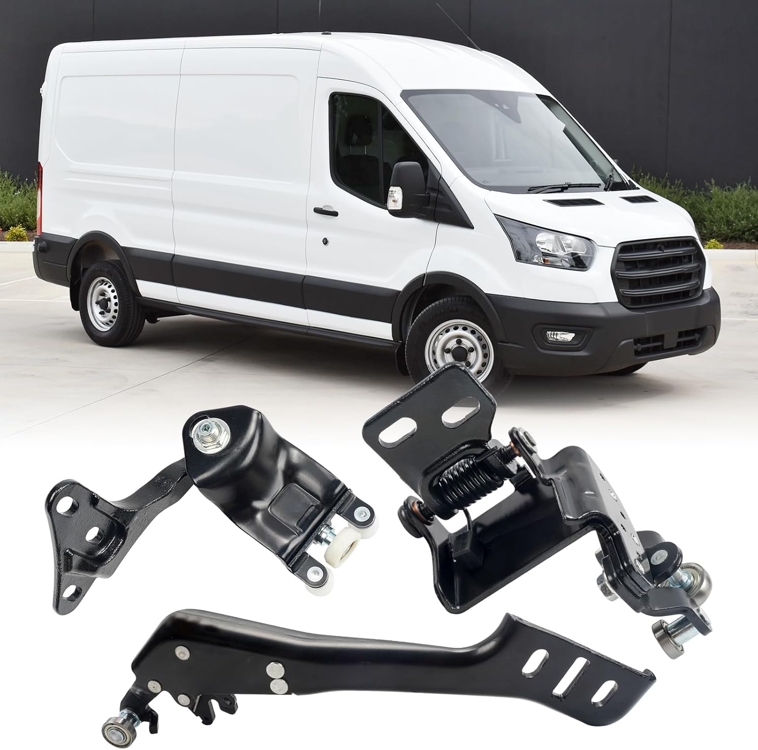 Sliding Door Hinge Roller Assembly-Right Side Fit for 2015-2019 Ford Transit 150 250 350 350HD,Sliding Transit Door Track Hinge Roller Set， Replace OE BK3Z1525028A