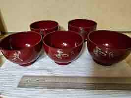 Amazon.co.jp: 山中漆器 お椀 5客セット 漆塗り : ホーム＆キッチン