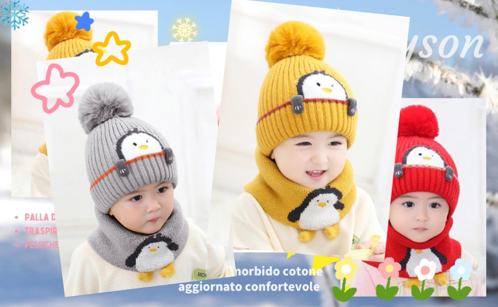 EDOTON Cappello del Bambino Berretto Beanie Pilot Bambini Invernale Caldo Cappello con Orecchie per Cappelli da Bambino 1-3 Anni (Blu
