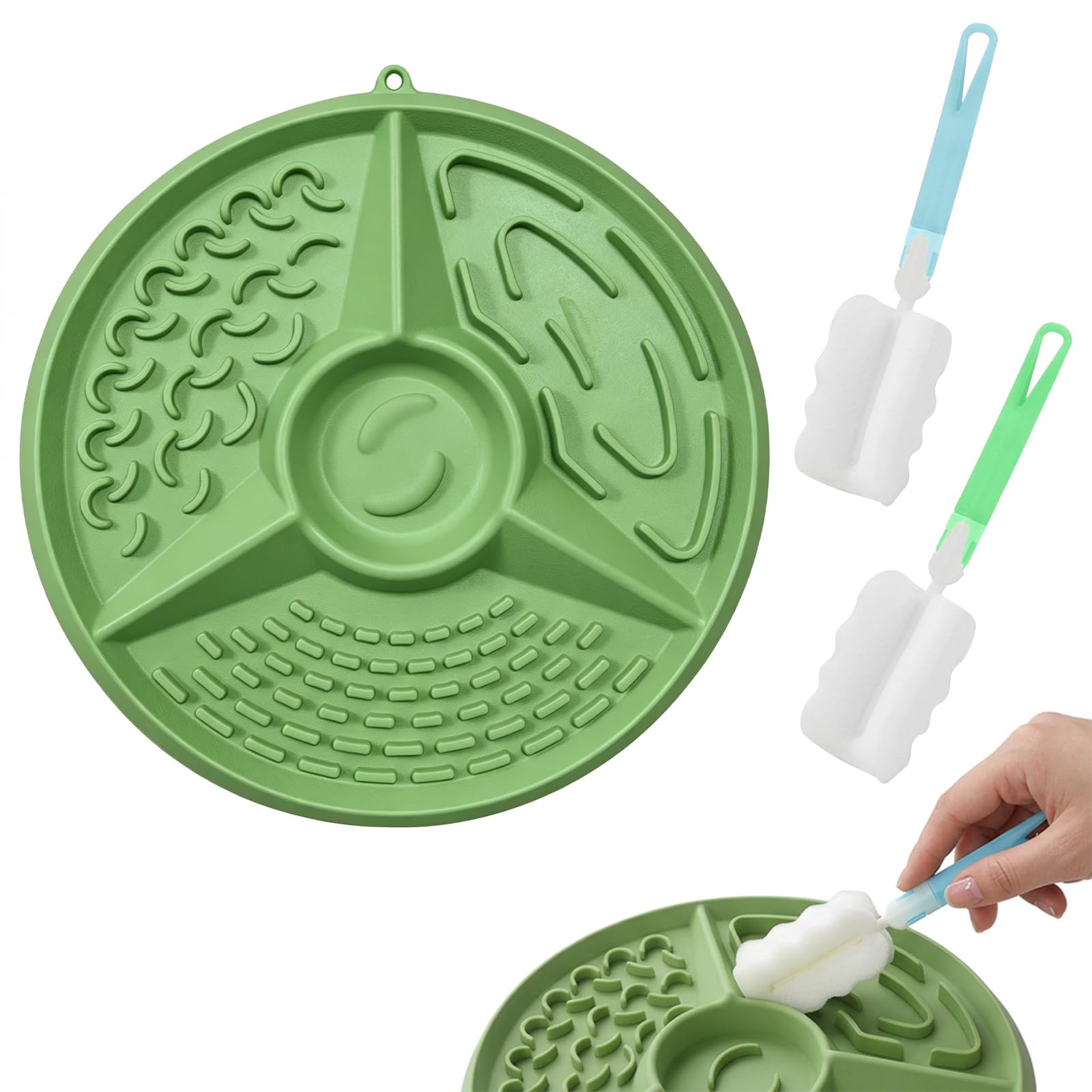 Cat Slow Feeder Bowl and 2 Brushes Cat Slow Feeder for Fast Eaters Interactive