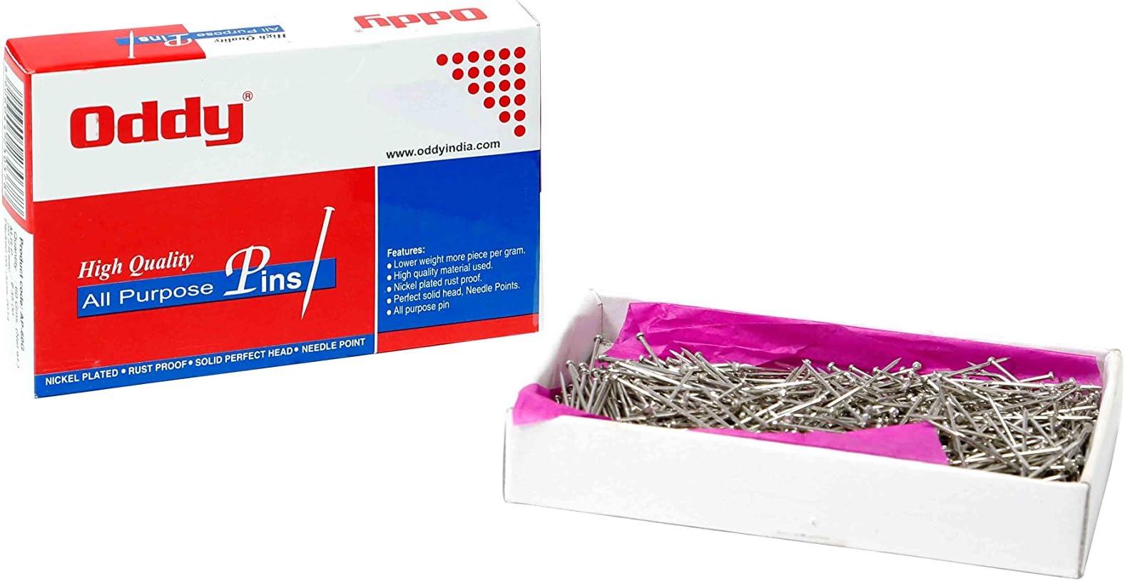 Oddy All Pins in Paper Dibbi Packing 80gm (Set of 10)