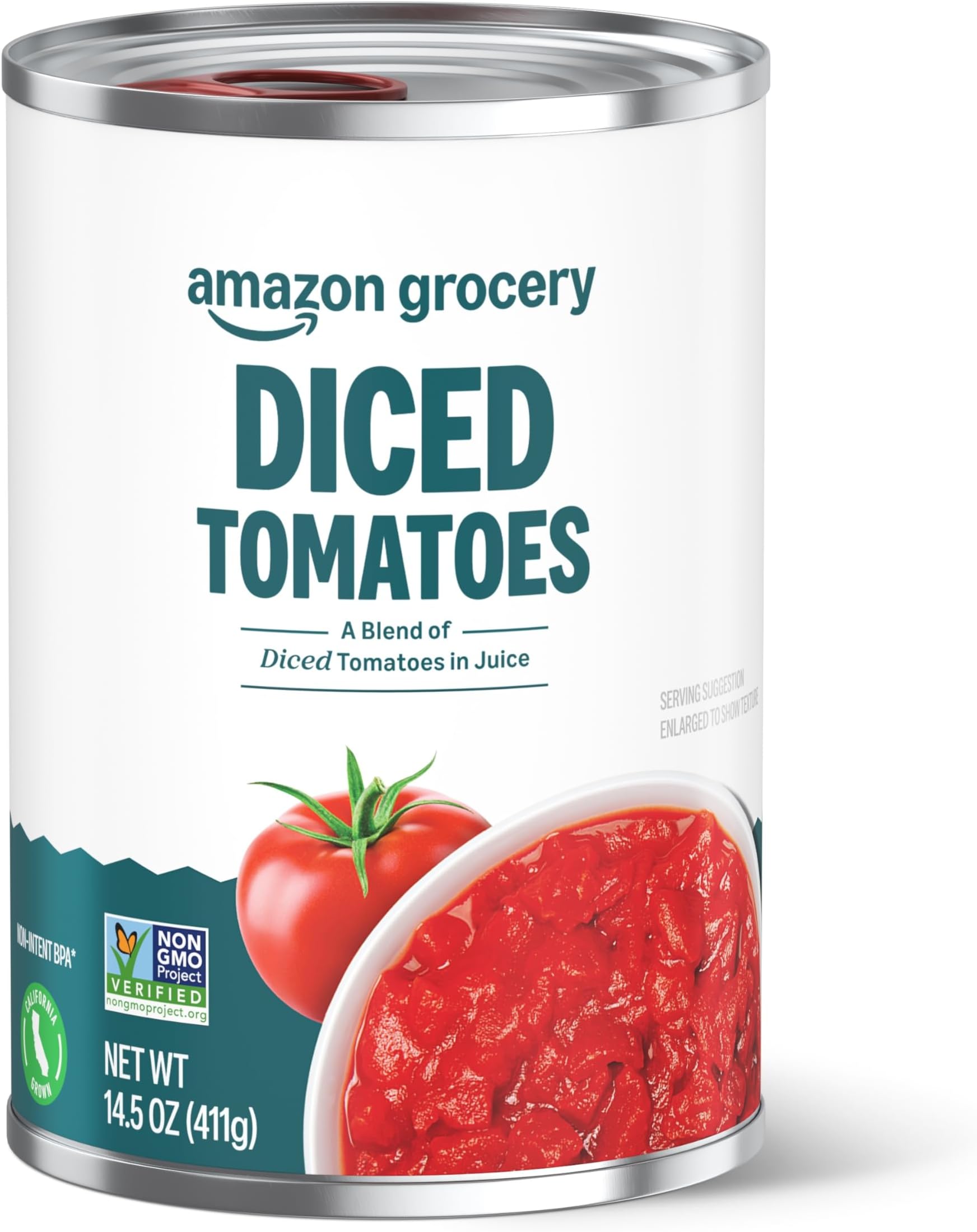 Diced Canned Tomatoes In Tomato Juice, 14.5 Oz (Previously Happy Belly, Packaging May Vary)