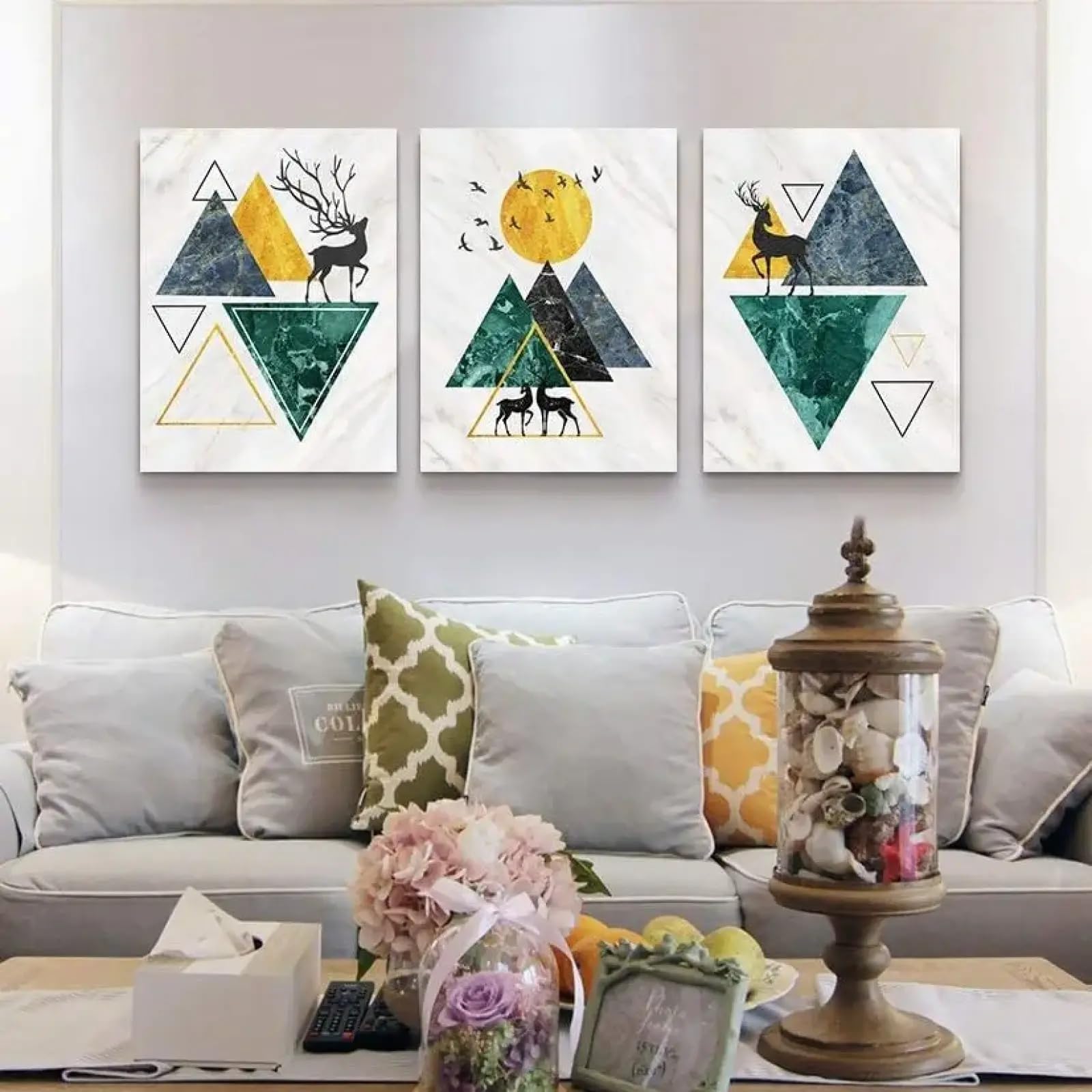 Affiches abstraites pour habiller un mur vide : toiles 60x80