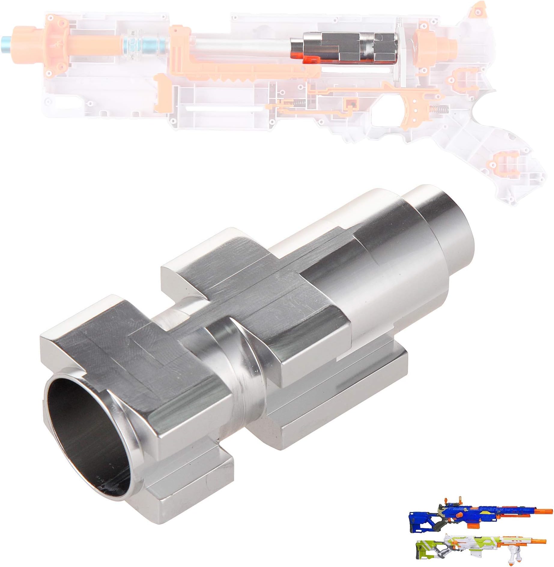 WORKER Upgraded Aluminum Pump Mod kit for Nerf Longstrike Modulus Blaster
