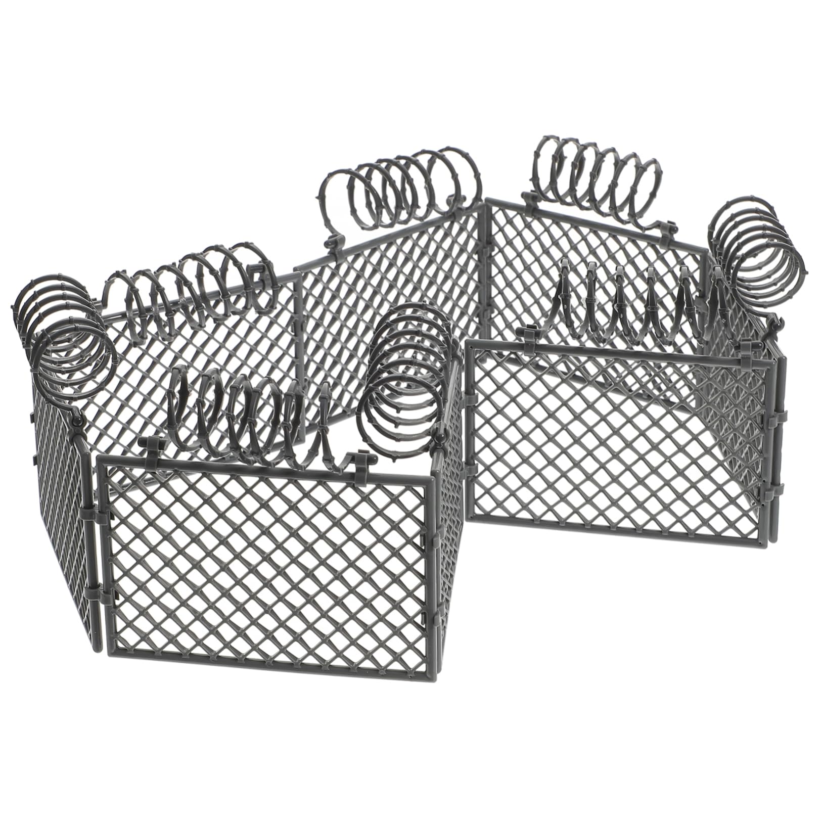 PartyKindom Military Fence Plastic Model Building Set with Barbed Wire for Boys and Girls Creative Battlefield Play