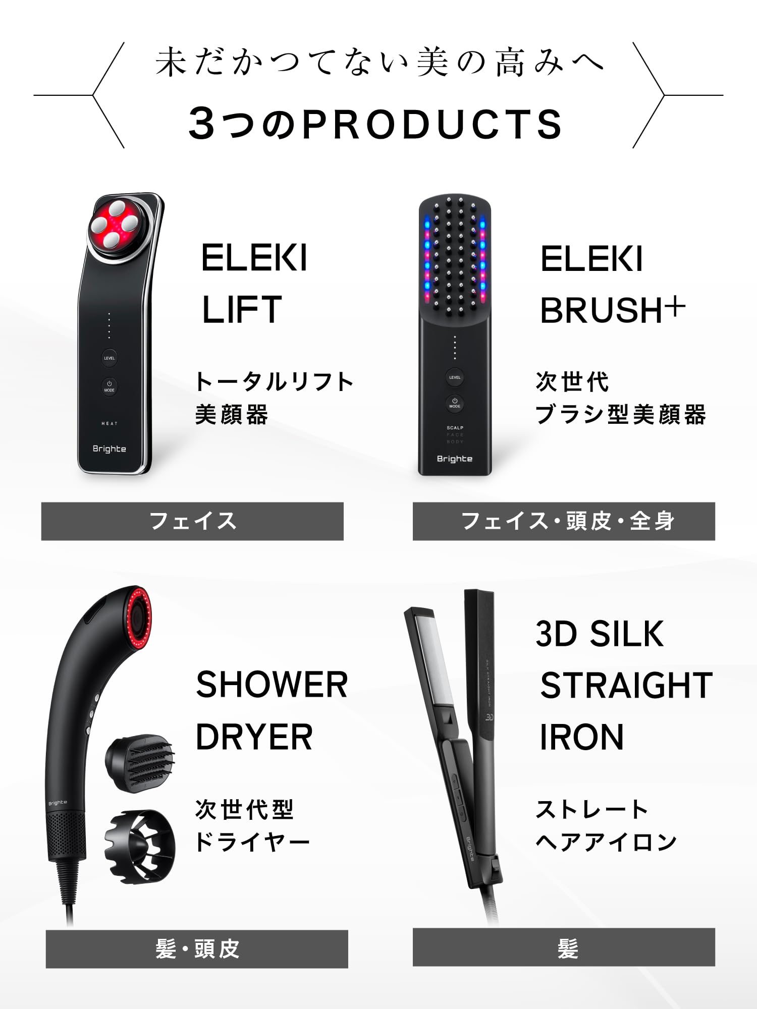 Brighte ELEKI LIFTでリフトアップ美肌を！