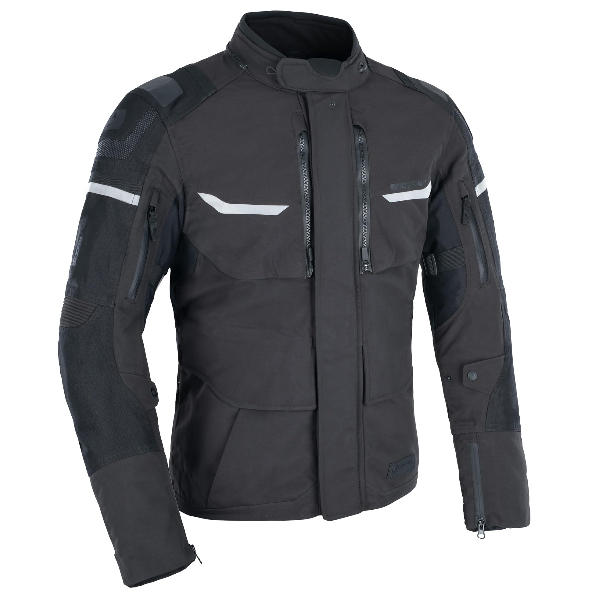 Oxford Herren Motorradjacke Stormland Dry2Dry – Tech-Schwarz, Größe 4XL