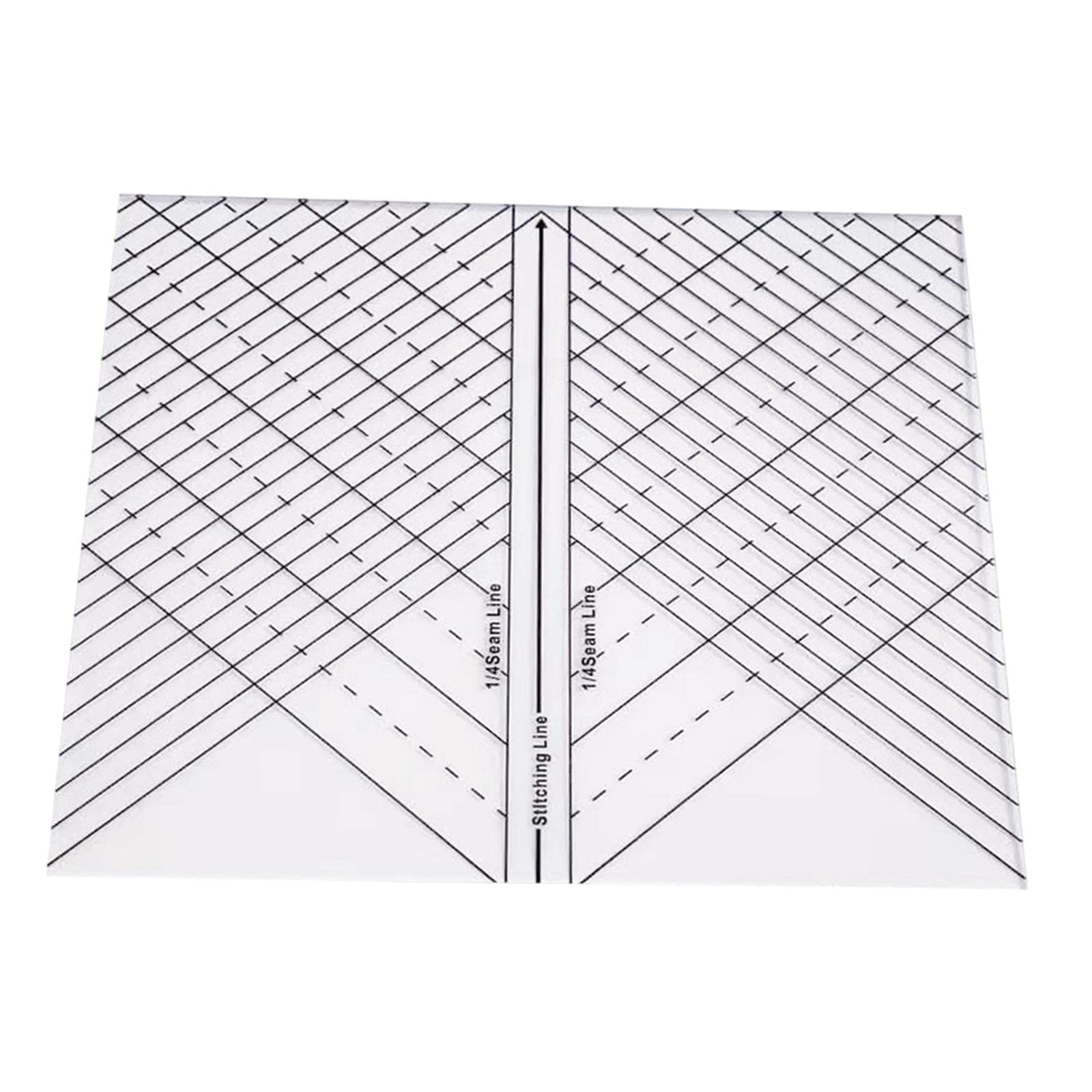 AMLESO Patchwork Arc Quilting Straight Ruler Sewing Tools Quilting Grip Template Rulers for Sewing Crafting 1/4 Inch Seams
