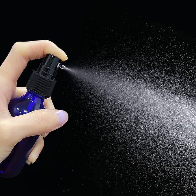 Botellas de spray de vidrio azul de 2oz, pack de 2 miniatura 2