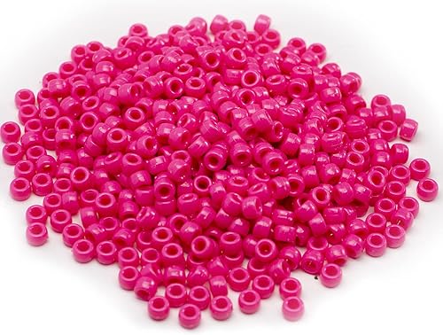 Miniatura 3 de Gxueshan 1000 piezas cuentas de pony acrílicas rojo rosa 6 x 9 mm a granel para hacer pulseras, collares, aretes, trenzas de pelo