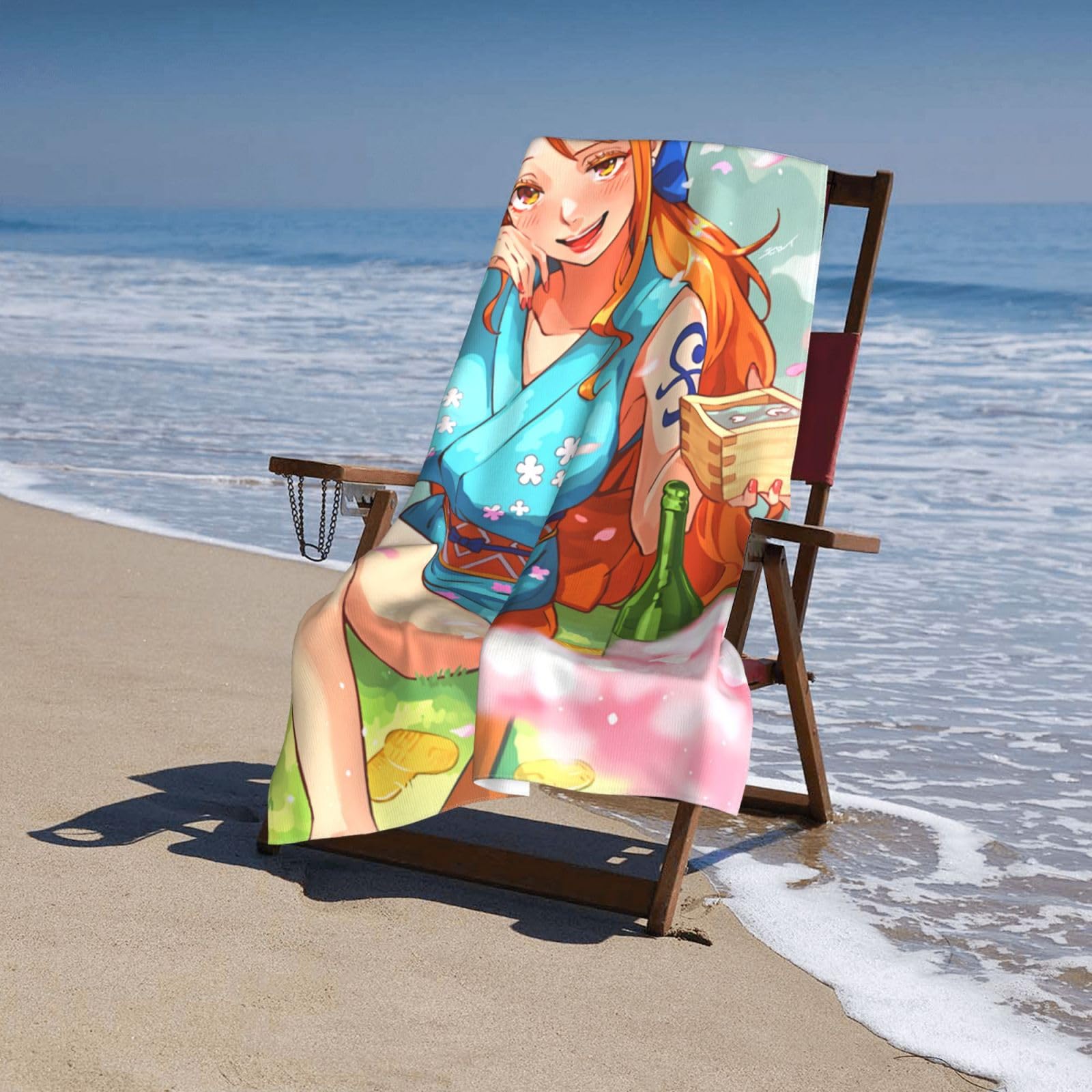 Amazon｜バスタオル ワンピース ナミ ビーチタオル 大判 肌にやさしい