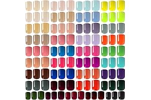 888 Pieces Matte False Nails Bulk Colorful Square Press on Nails Glue on Nails